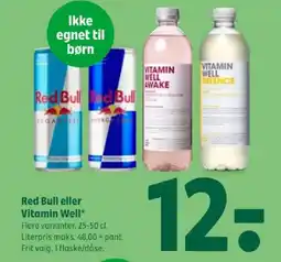 Coop 365 Red Bull eller Vitamin Well tilbud