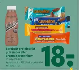 Coop 365 Barebells proteindrik/ proteinbar eller Grenade proteinbar tilbud