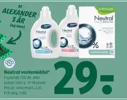 Coop 365 Neutral vaskemiddel tilbud