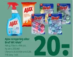 Coop 365 Ajax rengøring eller Bref WC-blok tilbud