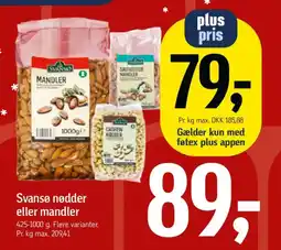 Føtex Svanso nødder eller mandler tilbud
