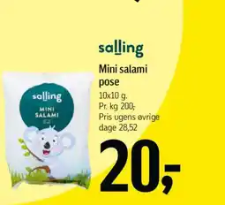 Føtex Mini salami pose tilbud