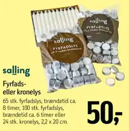 Føtex Salling Fyrfads- eller kronelys tilbud