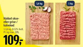 Føtex Hakket okse- eller grise-/ kalvekød tilbud