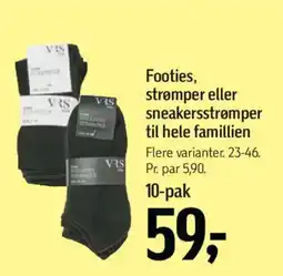 Føtex Footies, strømper eller sneakersstrømper til hele famillien tilbud