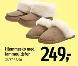 Føtex Hjemmesko med lammeuldsfor tilbud