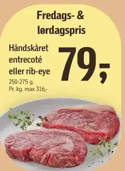 Føtex Håndskåret entrecoté eller rib-eye tilbud