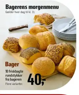 Føtex Bager 10 friskbagte rundstykker fra bageren tilbud