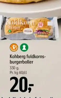 Føtex Kohberg fuldkorns- burgerboller tilbud