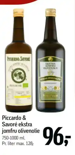 Føtex Piccardo & Savoré ekstra jomfru olivenolie tilbud