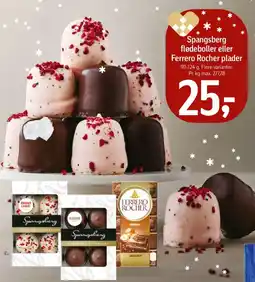 Føtex Spangsberg flødeboller eller Ferrero Rocher plader tilbud