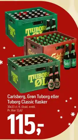 Føtex Carlsberg, Grøn Tuborg eller Tuborg Classic flasker tilbud