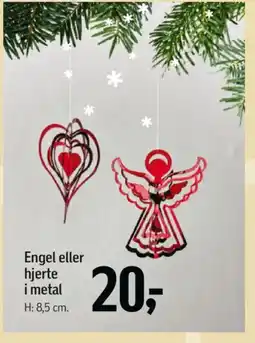 Føtex Engel eller hjerte i metal tilbud