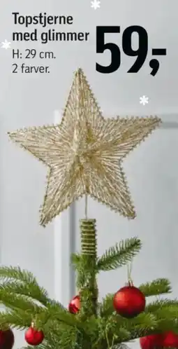 Føtex Topstjerne med glimmer tilbud