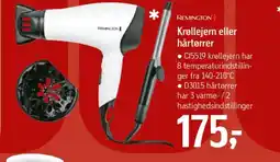 Føtex REMINGTON Krøllejern eller hårtørrer tilbud