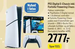 Føtex PS5 Digital E-Chassis inkl. Fortnite Flowering Chaos tilbud