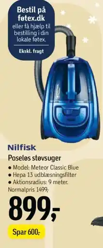 Føtex Nilfisk Poseløs støvsuger tilbud
