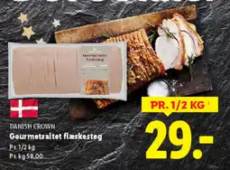 Lidl DANISH CROWN Gourmetsaltet flæskesteg tilbud