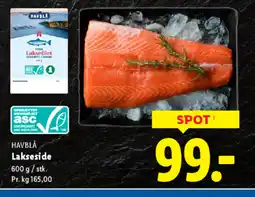 Lidl HAVBLÅ Lakseside tilbud
