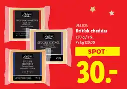 Lidl DELUXE Britisk cheddar tilbud