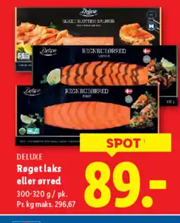 Lidl DELUXE Røget laks eller ørred tilbud
