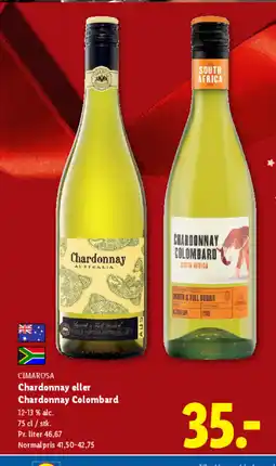 Lidl CIMAROSA Chardonnay eller Chardonnay Colombard tilbud