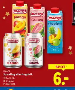 Lidl MAAZA Sparkling eller frugtdrik tilbud