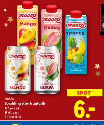 Lidl MAAZA Sparkling eller frugtdrik tilbud