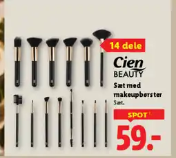Lidl Cien Beauty Sæt med makeupbørster tilbud