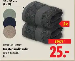 Lidl LIVARNO HOME® Gæstehåndklæder tilbud