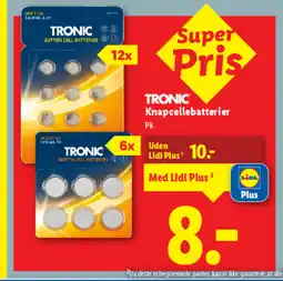 Lidl TRONIC Knapcellebatterier tilbud