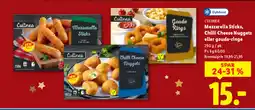 Lidl CULINEA Mozzarella Sticks, Chilli Cheese Nuggets eller gouda-ringe tilbud
