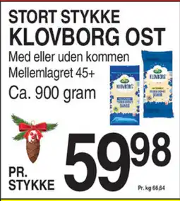 ABC Lavpris Stort stykke klovborg ost tilbud