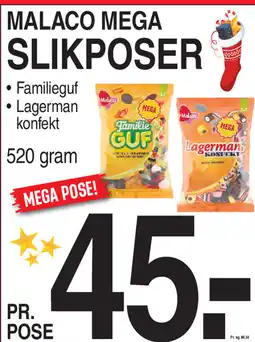 ABC Lavpris Malaco mega slikposer tilbud