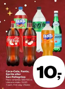 Kvickly Coca-Cola, Fanta, Sprite eller San Pellegrino tilbud