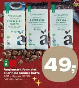 Kvickly Änglemark formalet eller hele bønner kaffe tilbud