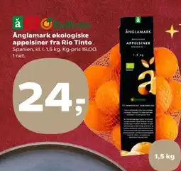 Kvickly Änglamark økologiske appelsiner fra Rio Tinto tilbud