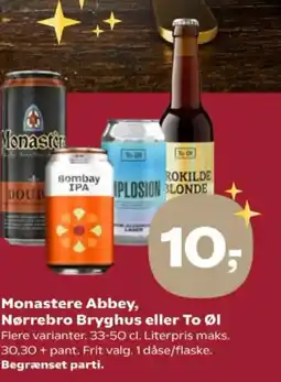 Kvickly Monastere Abbey, Nørrebro Bryghus eller To Øl tilbud