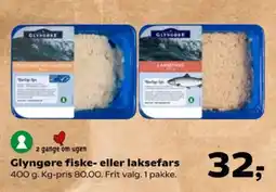 Kvickly Glyngøre fiske- eller laksefars tilbud