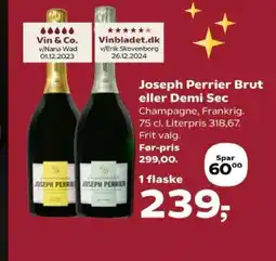 Kvickly Joseph Perrier Brut eller Demi Sec tilbud