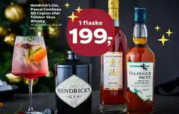 Kvickly Hendrick's Gin, Pascal Combeau XO Cognac eller Talisker Skye Whisky tilbud