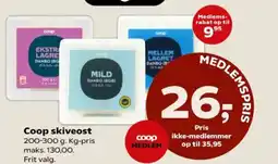 Kvickly Coop skiveost tilbud