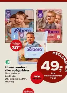 Kvickly Libero comfort eller up&go bleer tilbud