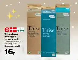 Kvickly Thise dansk økologisk jersey mælk tilbud