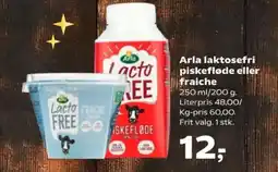 Kvickly Arla laktosefri piskefløde eller fraiche tilbud