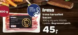 Kvickly Irma Irma tørsaltet bacon tilbud