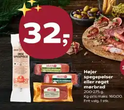 Kvickly Højer spegepølser eller røget mørbrad tilbud