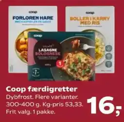 Kvickly Coop færdigretter tilbud