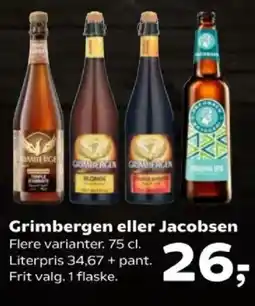 Kvickly Grimbergen eller Jacobsen tilbud