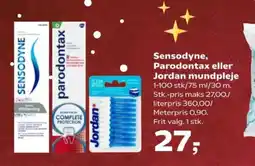 Kvickly Sensodyne, parodontax eller jordan mundpleje tilbud